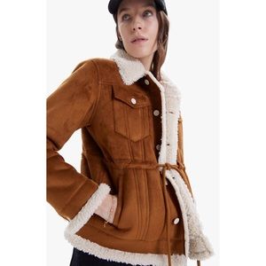 Mother The Drawstring Faux Fur Lined Jacket